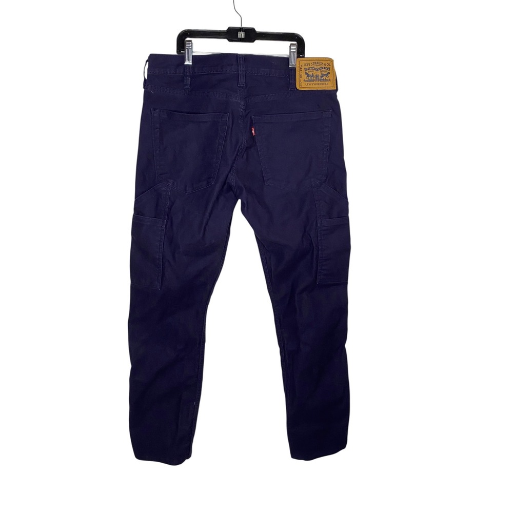 Levis 511 Workwear Mens Navy Blue Slim Cargo Pants W32 L30 Carpenter Pant
